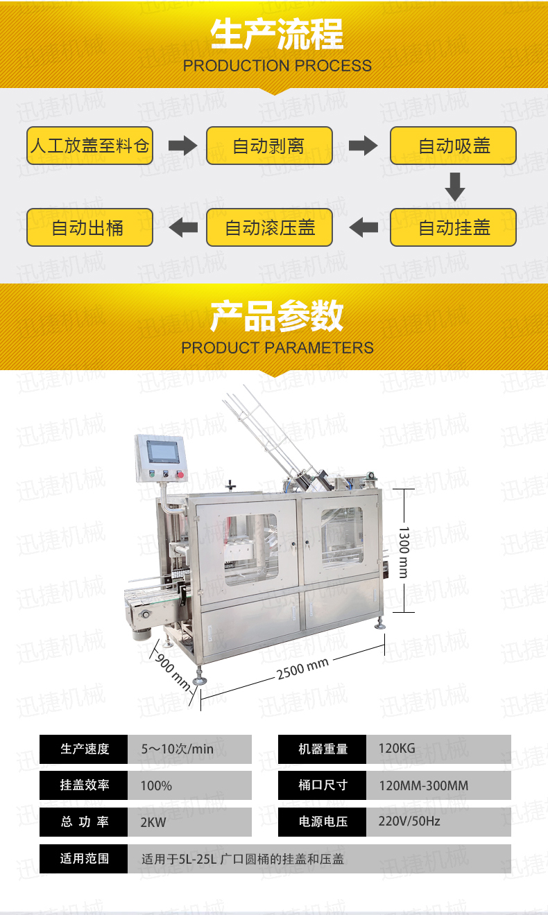 廣口桶防凍液自動壓蓋機(jī)